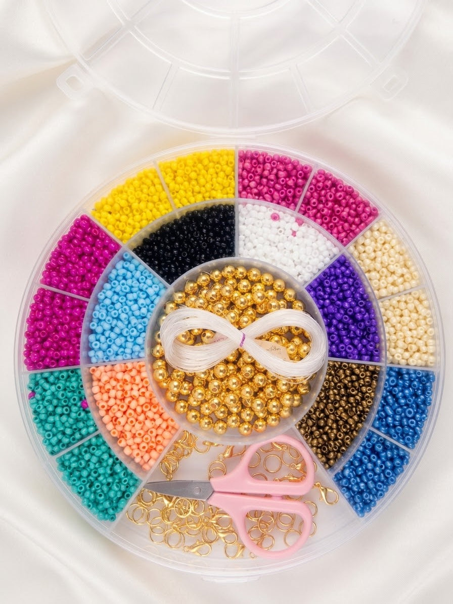 Seed Beads 8/0 Round Glass Beads Full Kit