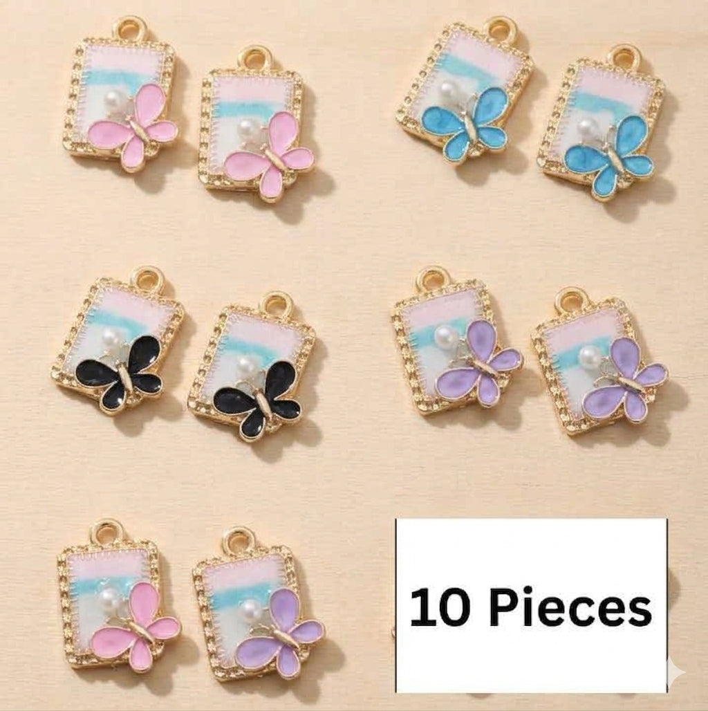 New Trending Alloy Oil Drip Charms Set – Small Enamel Pendants (5pcs / 10pcs)