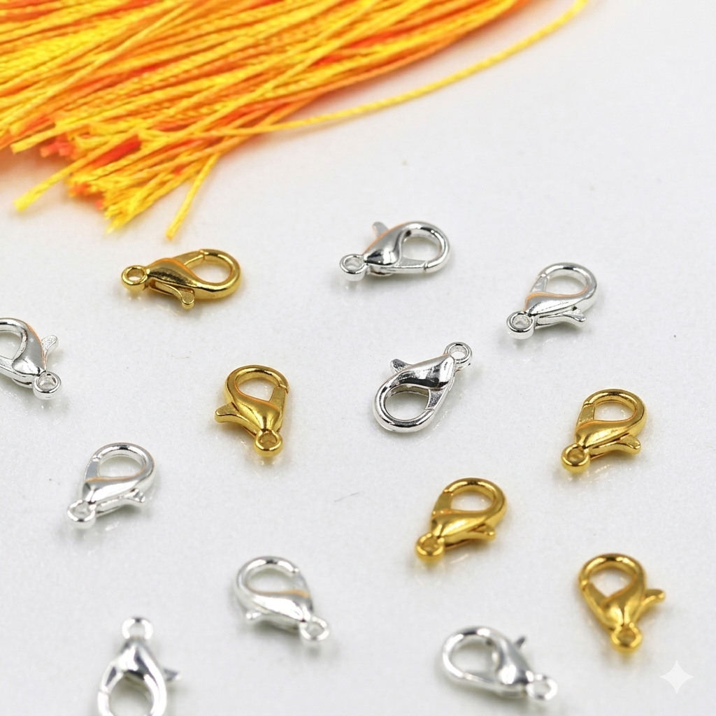 50pcs Lobster Clasps Hooks for Jewellery Making