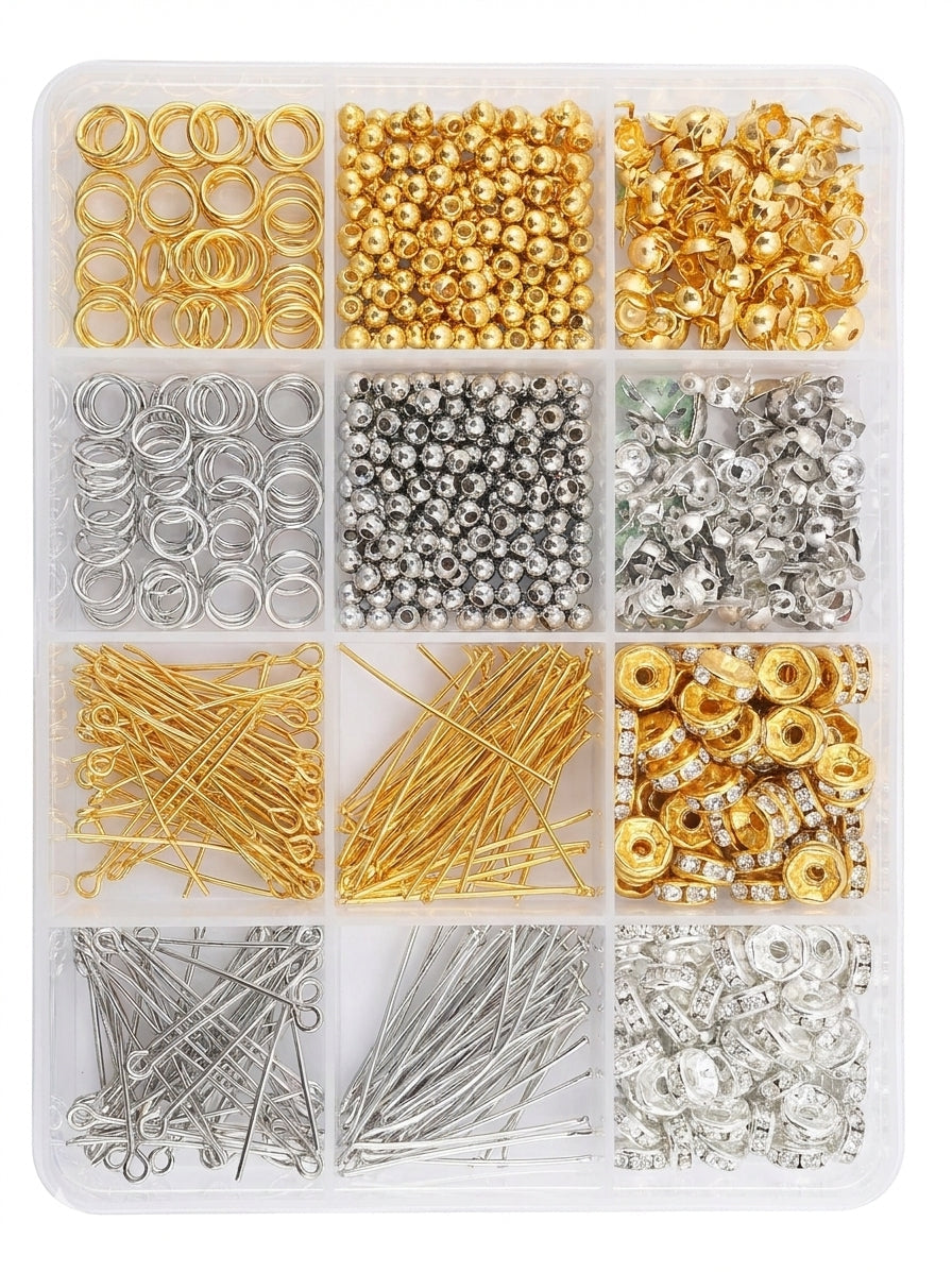 Ultimate DIY Jewelry Making Kit - 24-Grid Beading Supplies Set with Letter Beads, Charms, and Elastic String