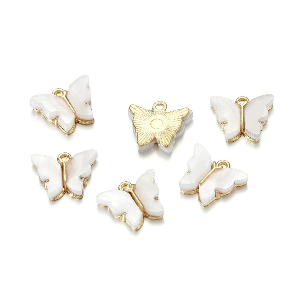 Trendy Acrylic Butterfly Charms – 5/10 Pcs