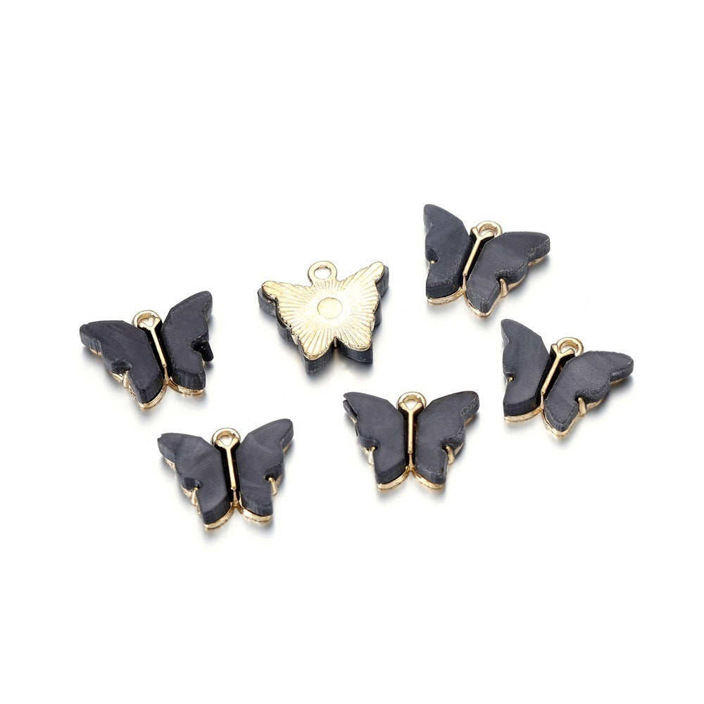 Trendy Acrylic Butterfly Charms – 5/10 Pcs