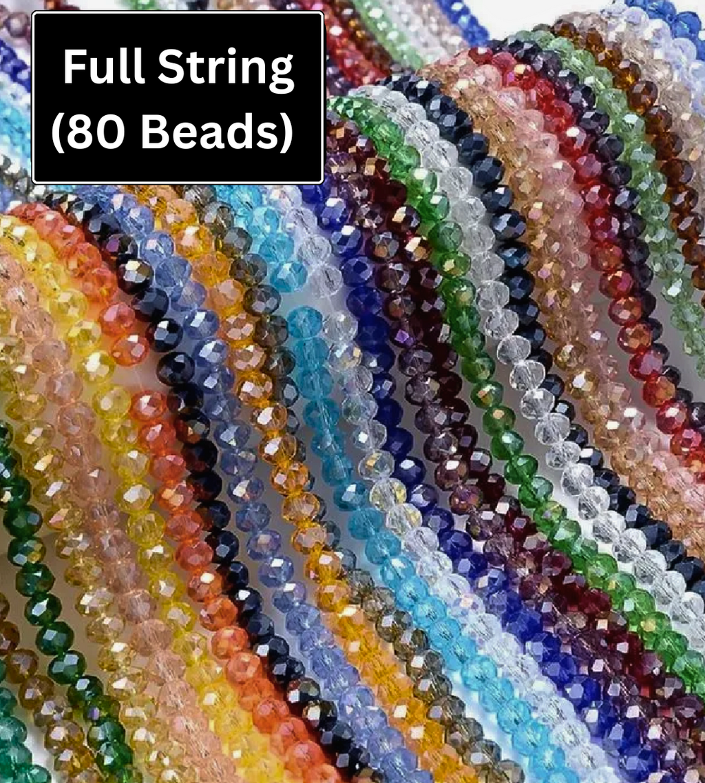 6mm High Quality Glass Crystal Beads Full String (80 Beads)
