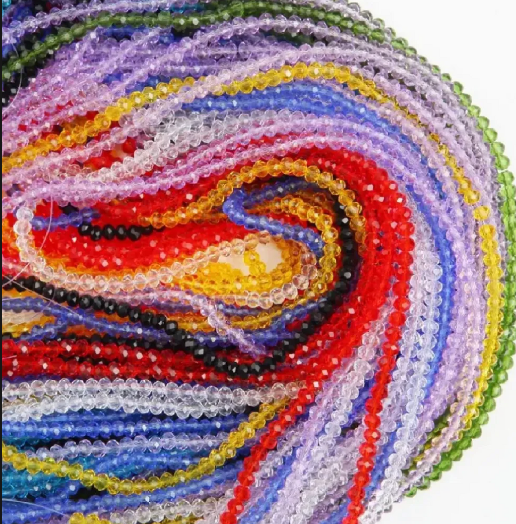 6mm High Quality Glass Crystal Beads Full String (80 Beads)