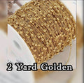 2/5 Yard Beaded Link Chain Roll – Gold & Silver