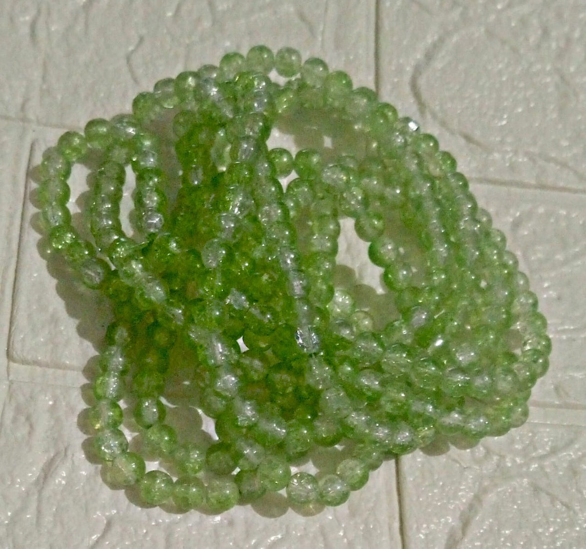 100pcs 8mm Cracked Glass Beads ( 100+ Beads each line )