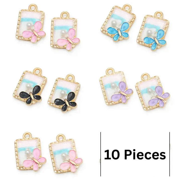 New Trending Alloy Oil Drip Charms Set – Small Enamel Pendants (5pcs / 10pcs)