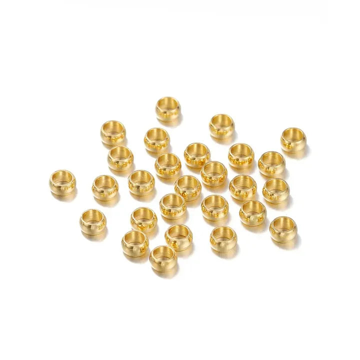 100Pcs Stainless Steel Crimp Beads & End Covers Set – 1.5mm–Stopper Spacer Beads
