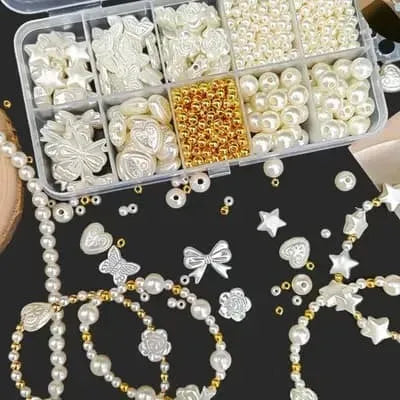 Beads Set for | DIY Bracelet, Necklace & Earring Craft Kit |