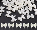 100/50 Pcs Pearl Bow Charm Diy or Jewelry Making