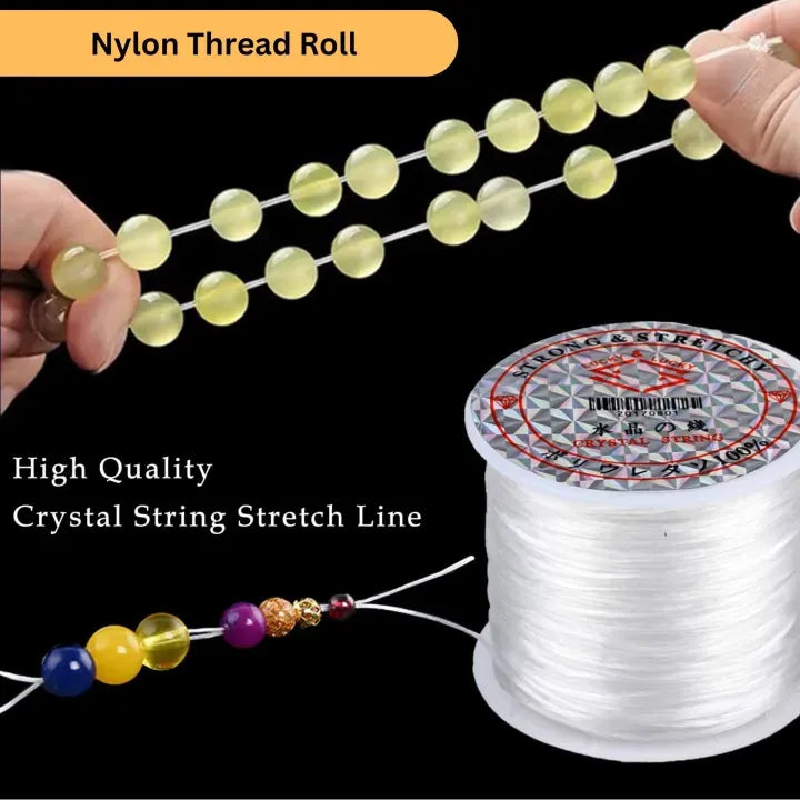 Stretchable Nylon Elastic Thread – 60m Beading DIY Crafts