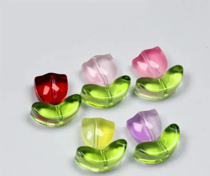 Glass Beads – Tulip | 10 Sets DIY Earrings, Bracelets & Necklace