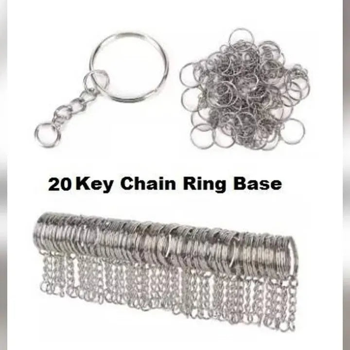 20-Pack DIY Keychain Rings with Jump Rings