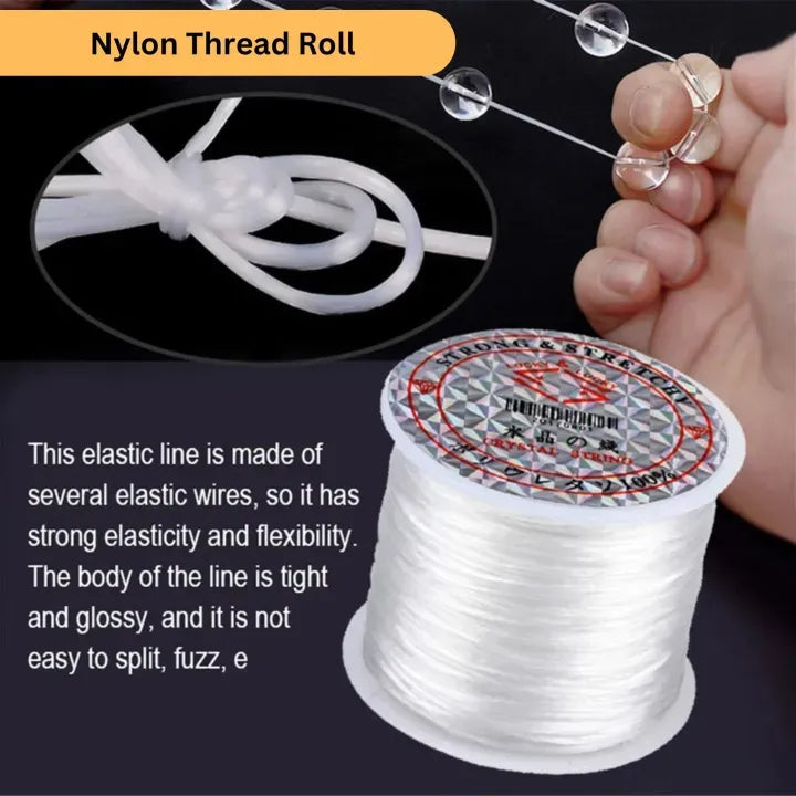 Stretchable Nylon Elastic Thread – 60m Beading DIY Crafts