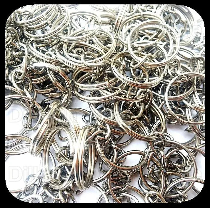 20-Pack DIY Keychain Rings with Jump Rings