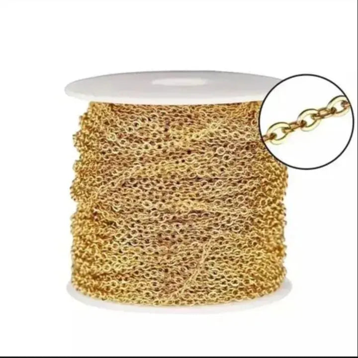 stainless steel extension chain 2mm (Golden/Silver)