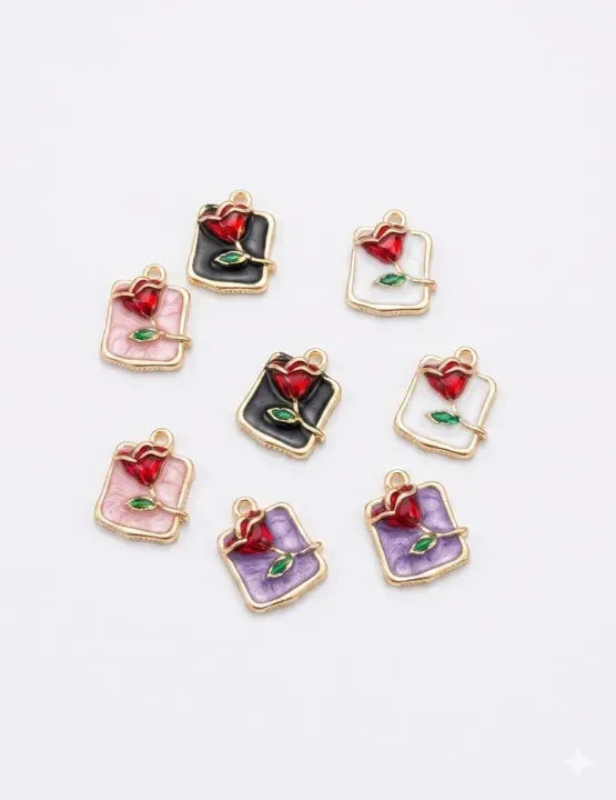 Jewellery Making Charms – Elegant Colorful Charms (4pcs / 8pcs)