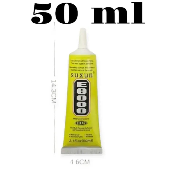 E8000 Super Glue – 50ml & 110ml Strong Transparent Adhesive for DIY & Repairs