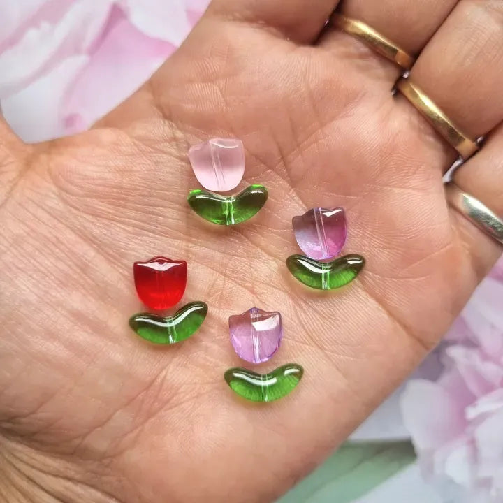 Glass Beads – Tulip | 10 Sets DIY Earrings, Bracelets & Necklace