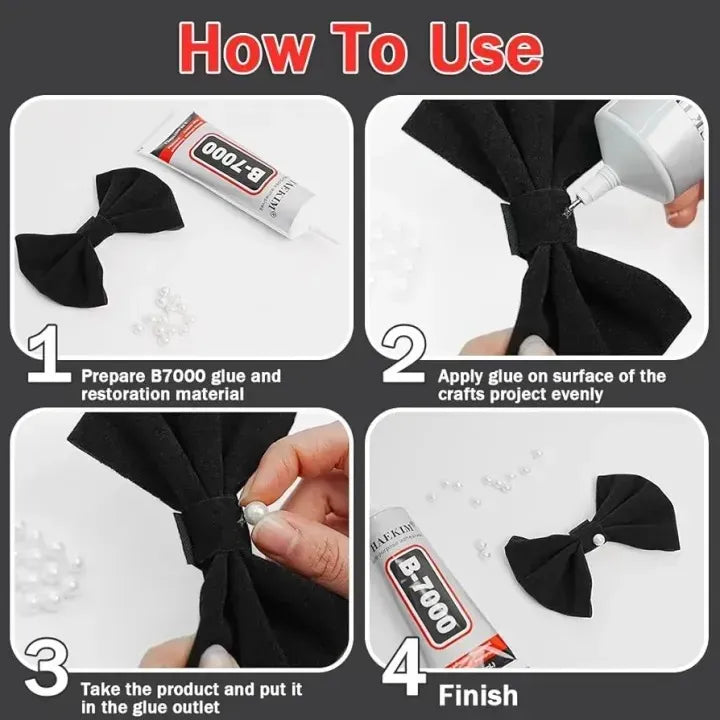 B7000 Multi-Purpose Fabric Glue – 50ml & 110ml Strong Liquid Adhesive for DIY Crafts