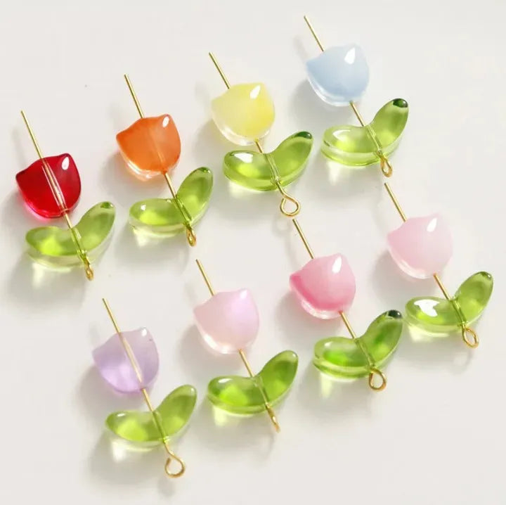 Glass Beads – Tulip | 10 Sets DIY Earrings, Bracelets & Necklace