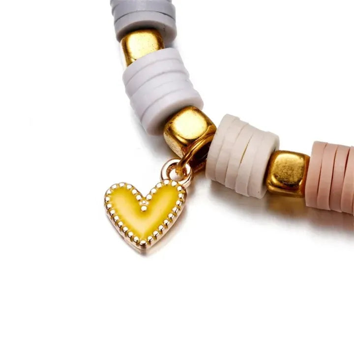 Colorful Alloy Heart Charms – 9x10mm Cute Love Pendants for DIY Bracelets
