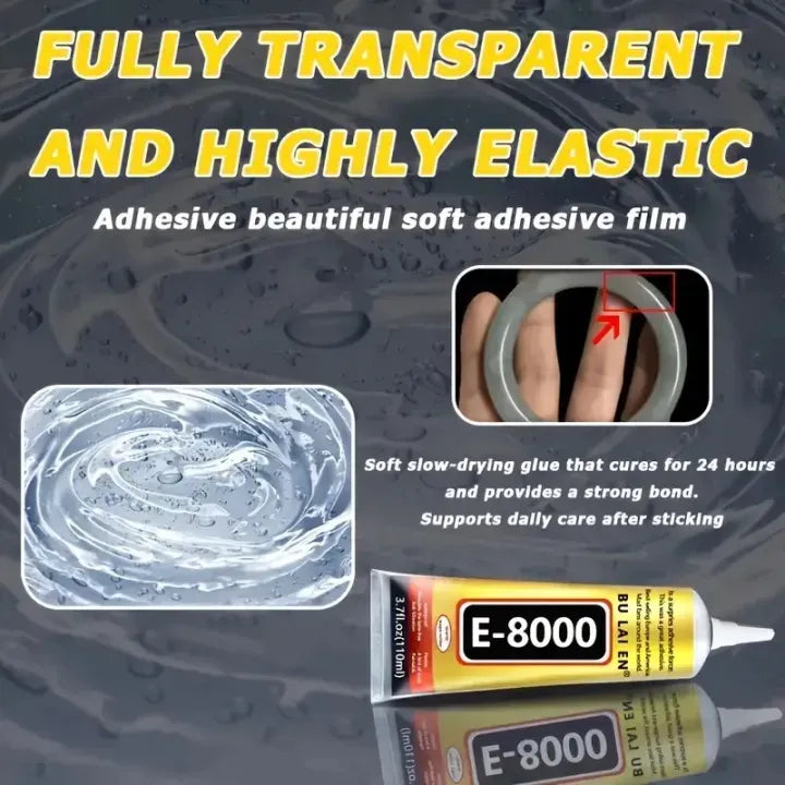 E8000 Super Glue – 50ml & 110ml Strong Transparent Adhesive for DIY & Repairs
