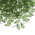 100 Acrylic Green Leaf Pendants