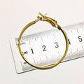 Pack of 5 Pair Large Golden Hoop Earrings Base 40mm - Round Circle Wire Loop Findings
