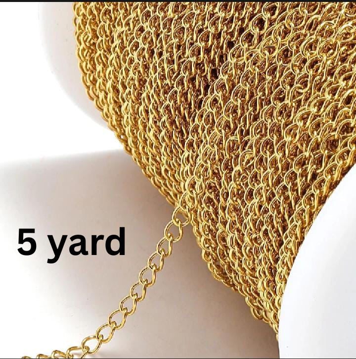 stainless steel extension chain 2mm (Golden/Silver)