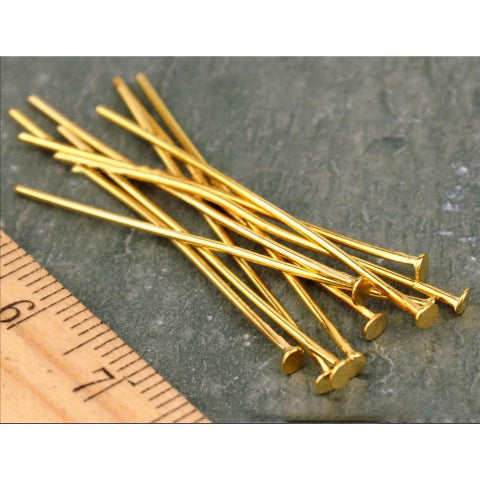 100 Pcs Pack (Golden & Silver) - 30mm - Flat Head Pins