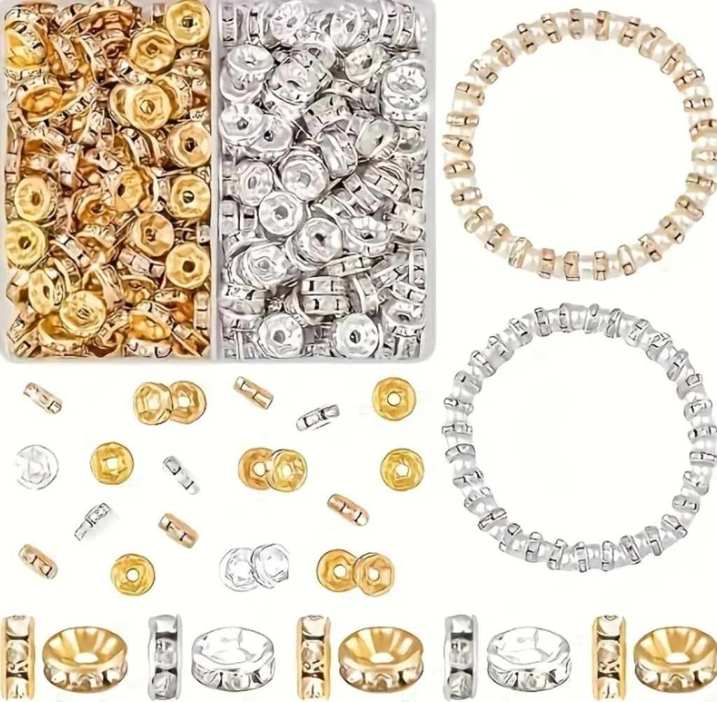 100-Piece Spacer Beads Set –  (Gold & Silver)