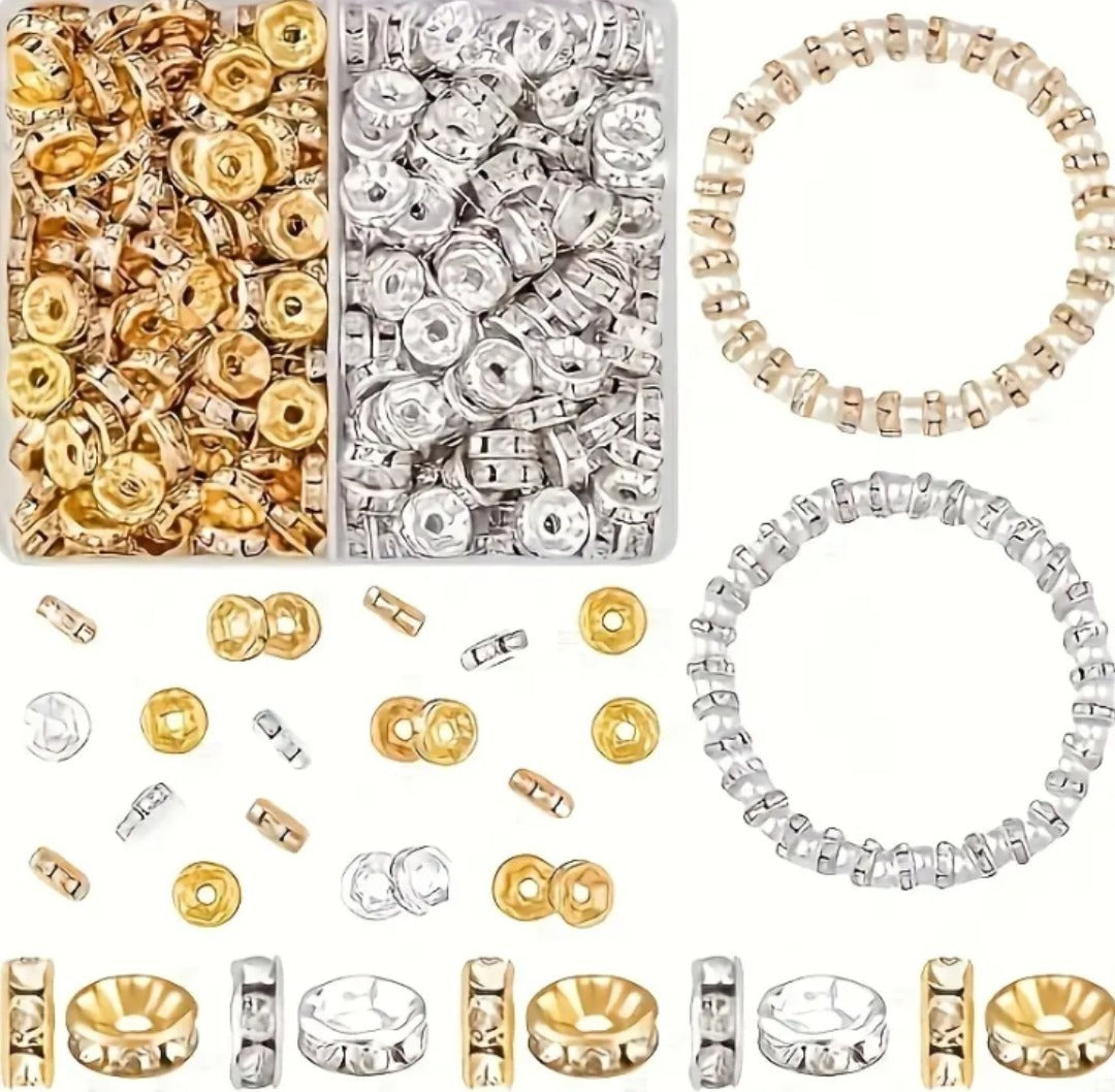100-Piece Spacer Beads Set –  (Gold & Silver)