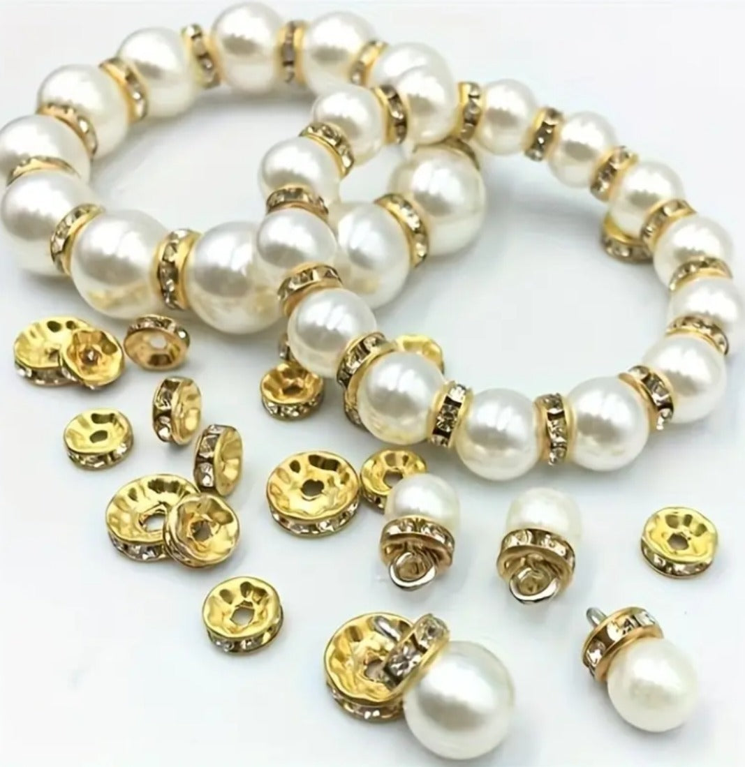 100-Piece Spacer Beads Set –  (Gold & Silver)