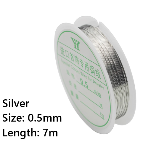 0.5mm | Golden Silver Wire for Jewellery Making - 1 Piece |