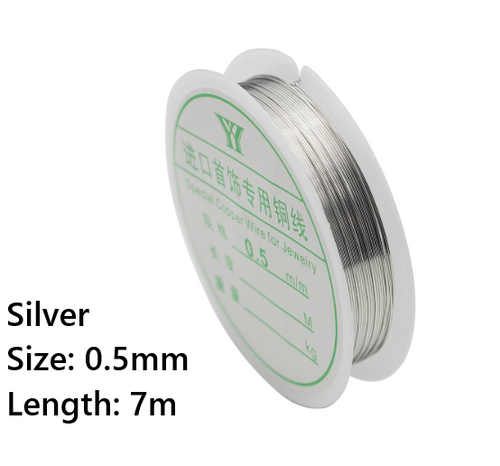 0.5mm | Golden Silver Wire for Jewellery Making - 1 Piece |
