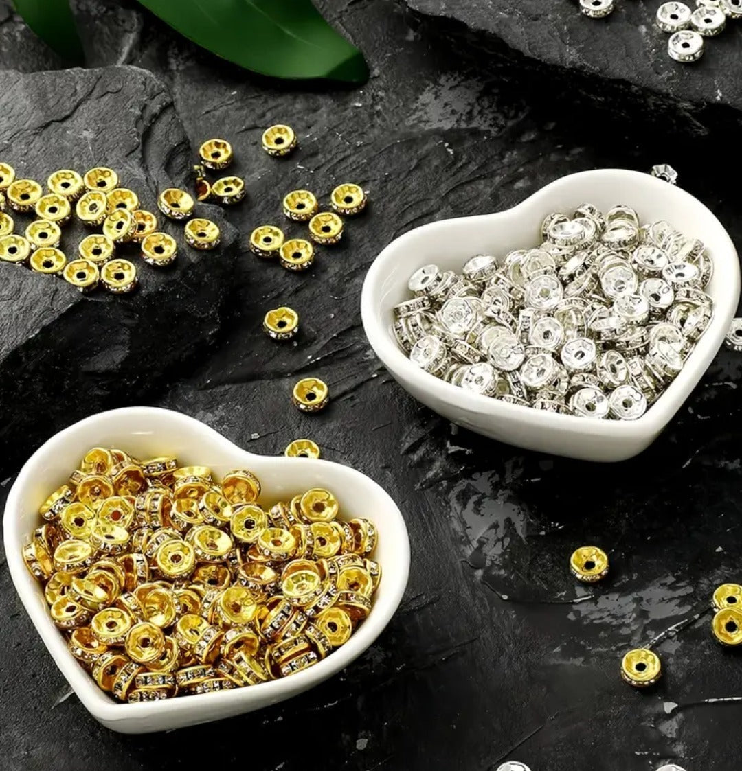 100-Piece Spacer Beads Set –  (Gold & Silver)