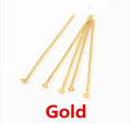 100 Pcs Pack (Golden & Silver) - 30mm - Flat Head Pins