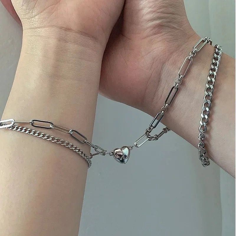 Heart-Shaped Magnetic Clasps – 10 Sets