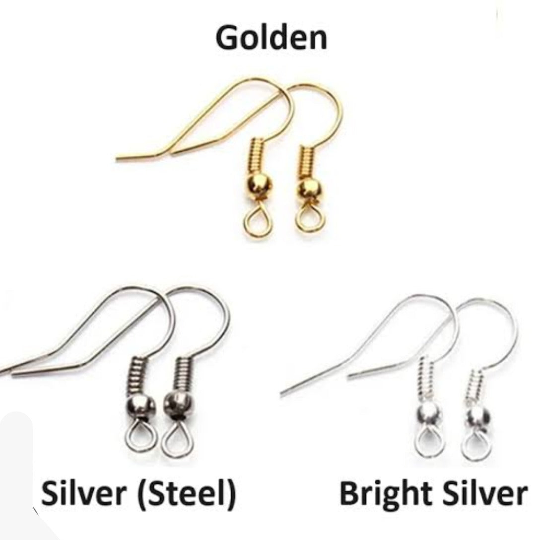 Stainless steel Silver & Gold Earring Hooks (19*20mm)