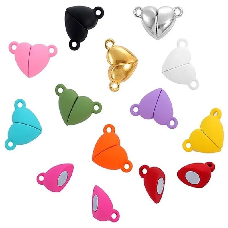 Heart-Shaped Magnetic Clasps – 10 Sets