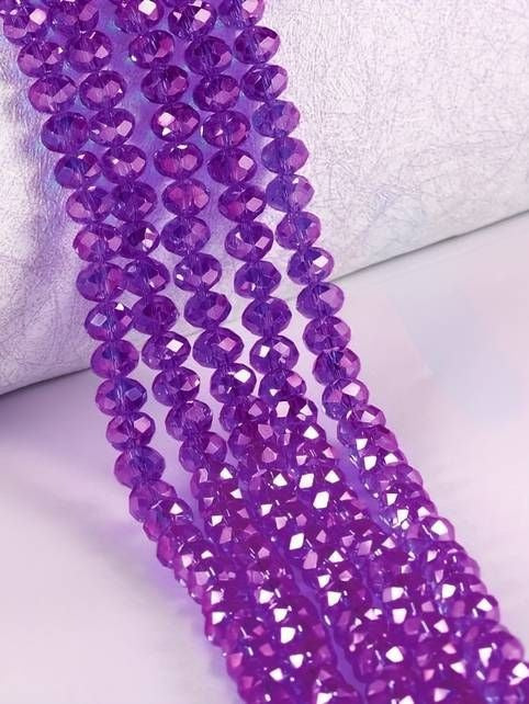 6mm High Quality Glass Crystal Beads Full String (80 Beads)