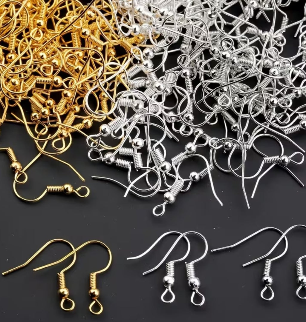 Stainless steel Silver & Gold Earring Hooks (19*20mm)
