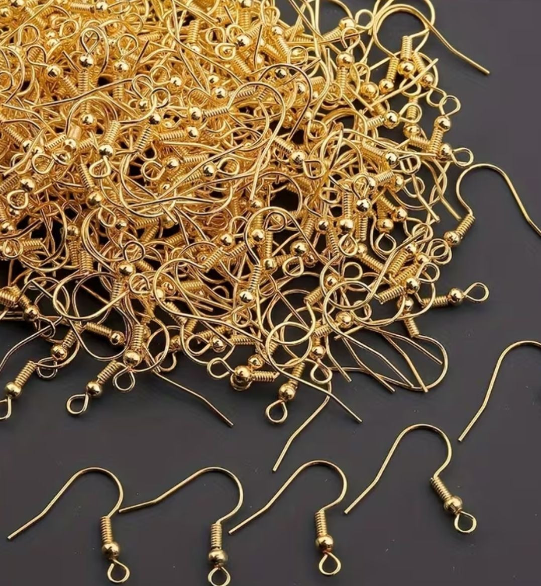 Stainless steel Silver & Gold Earring Hooks (19*20mm)