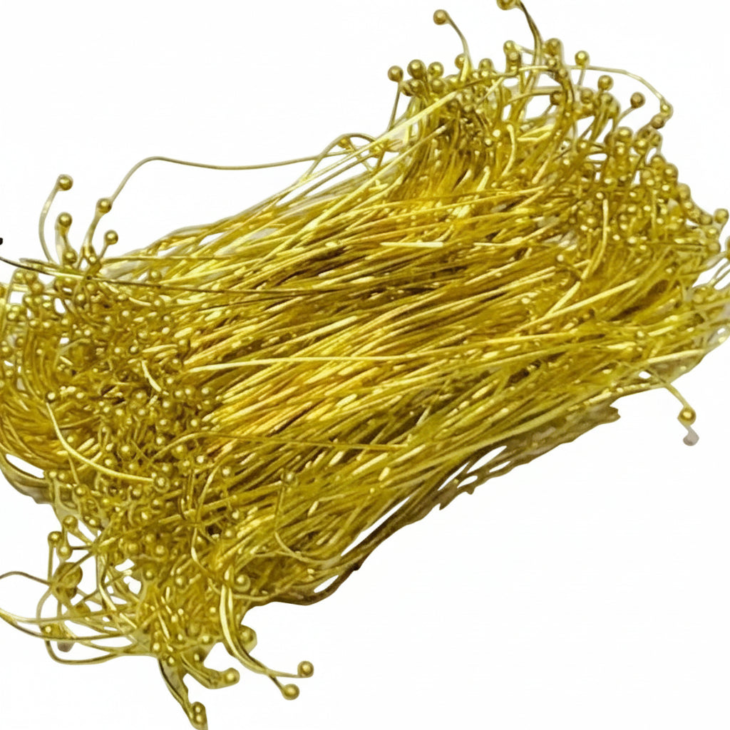 Golden Loreal Wire Mogra Wire Ball Head Pins