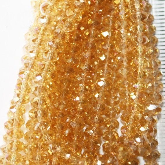 6mm High Quality Glass Crystal Beads Full String (80 Beads)