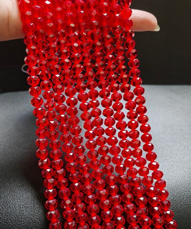 6mm High Quality Glass Crystal Beads Full String (80 Beads)
