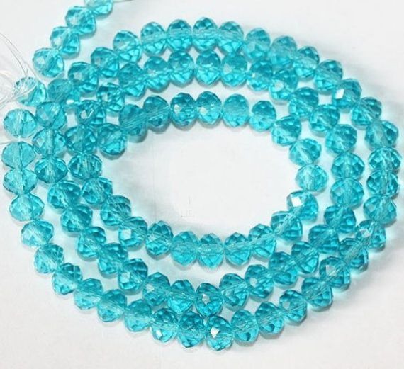 6mm High Quality Glass Crystal Beads Full String (80 Beads)