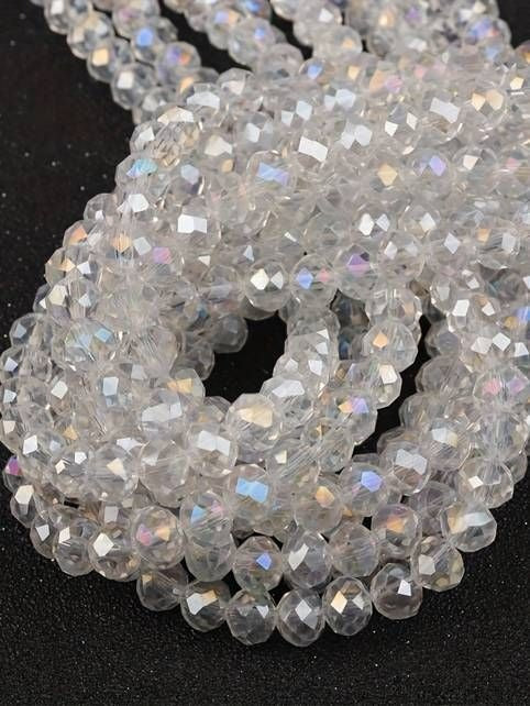 6mm High Quality Glass Crystal Beads Full String (80 Beads)