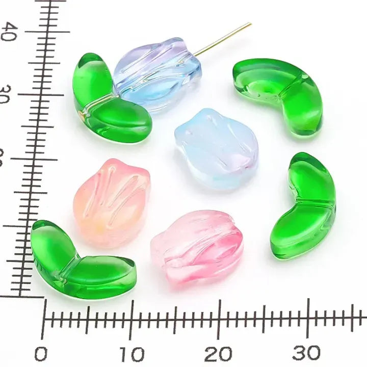 Glass Beads – Tulip | 10 Sets DIY Earrings, Bracelets & Necklace